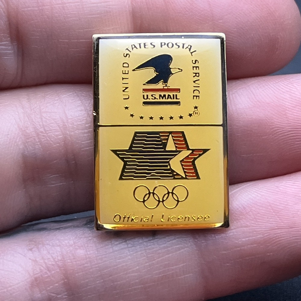 Vintage 1984 Los Angeles Olympics USPS Sponsor Postal Service Lapel Hat Pin